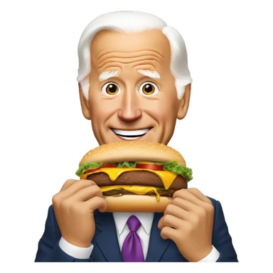 Joe Biden eats burger sticker