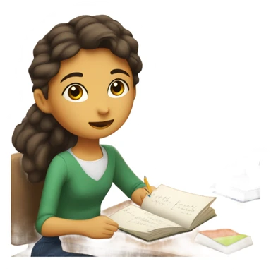 Girl practicing Spanish  sticker