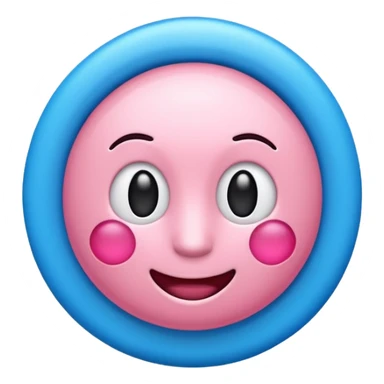 Emoji azul e rosa sticker