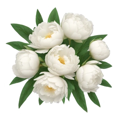 Bouquet of white peonies  sticker