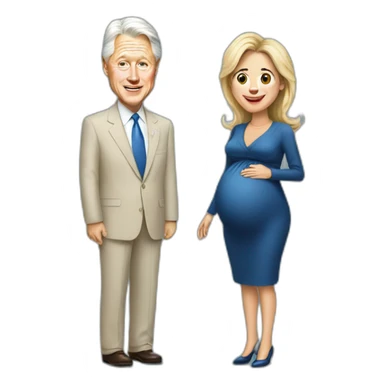 pregnant bill clinton sticker