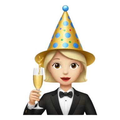 Jet champagne new years 2025 sticker