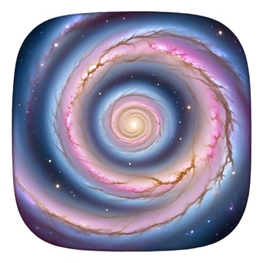  Cinematic Realistic Galaxy – A vast, sweeping view of a majestic spiral galaxy, with glowing arms of stars, dust, and gas stretching into infinity. Vibrant hues of pink, blue, and gold swirl together, capturing the grand scale and breathtaking beauty of the universe. sticker
