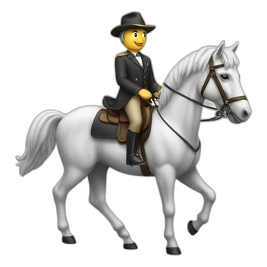 Un monsieur sur un cheval sticker