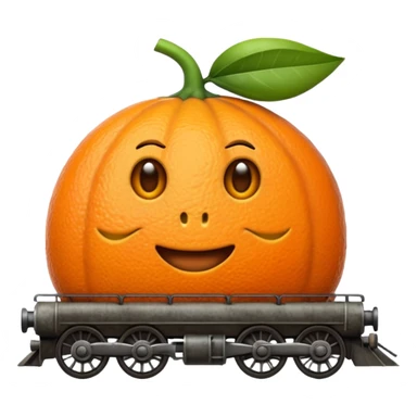 Crie um emoji de um trem pegando fogo sticker