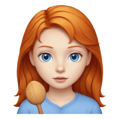 Ginger girl with blue eyes sticker