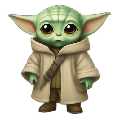 baby yoda detective sticker