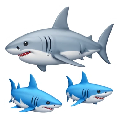 Tiburón con zapatos azules sticker