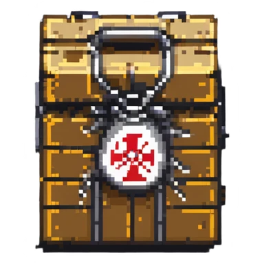 power up crate with bomb symbol for a video game sticker