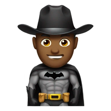 Batman wearing a cowboy hat  sticker