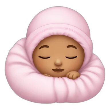 Light skin sleeping newborn sticker