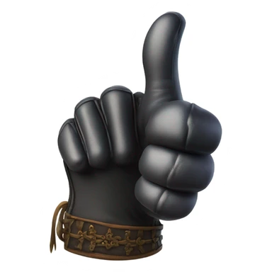 thumb up, gothic medieval glove, magical style sticker