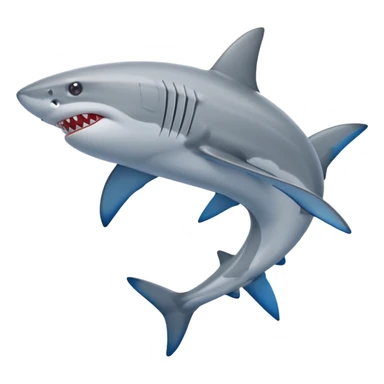 Shark with blue nike shoes sticker