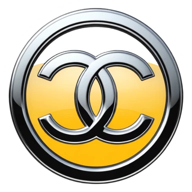 Chanel sport logo chrome glossy sticker