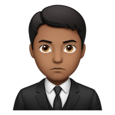 cool professional brown skin black hair male lawyer sticker