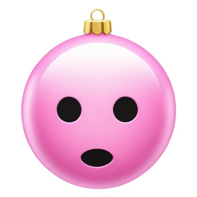 Pink Christmas ornament no face on it  sticker