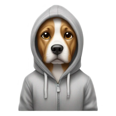 Dog Wear A Hoddie sticker