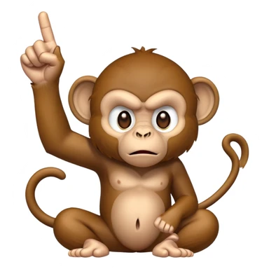 monkey raising middle finger  sticker