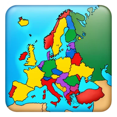 Map of Europe  sticker