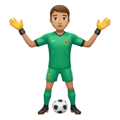 soccer goalkeeper with football boots arms out sticker