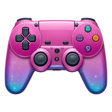 Pink ombre PlayStation console with glitter sticker