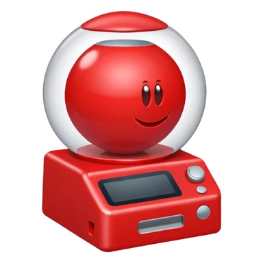 1 red gacha machine ball sticker