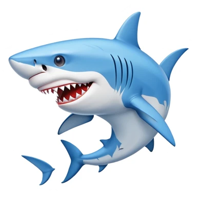 Shark with shoes jordan blue sticker