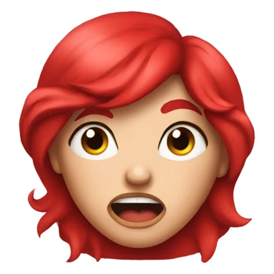 Angry princess red face sticker