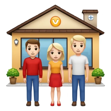 Only two grown characters + shop building sticker