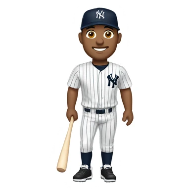 Hispanic man with jersey of the New York Yankees  sticker