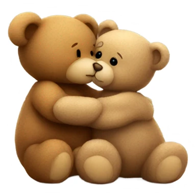 teddy bear kissing another teddy bear sticker
