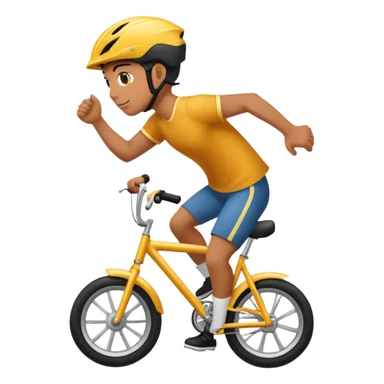 person doing a wheelie on a bike sticker