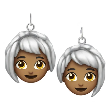 chunky silver hoop earrings sticker