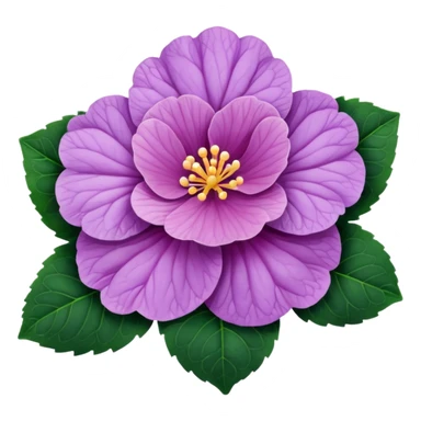 super realistic light purple begonia sticker
