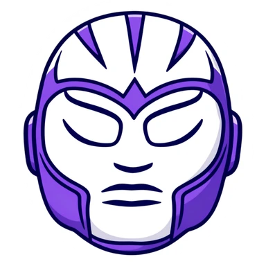 black and lavender luchador mask sticker
