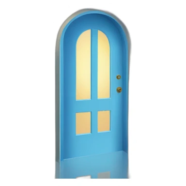 opened blue door to heaven sticker