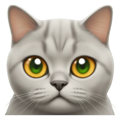 Orange Green eyed fat British shorthair cat  sticker
