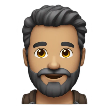 Homme chauve avec une barbe sticker