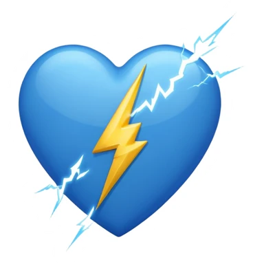 white heart with a lightning bolt sticker