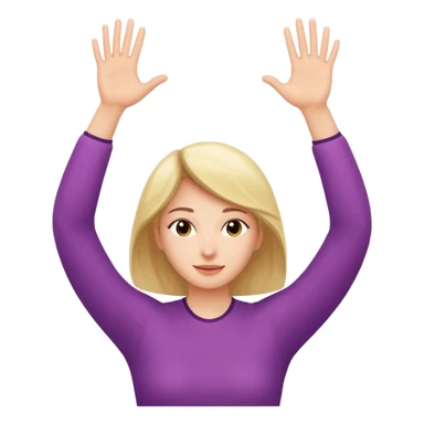 A woman who just woke up, stretching lazily with her hands raised sticker