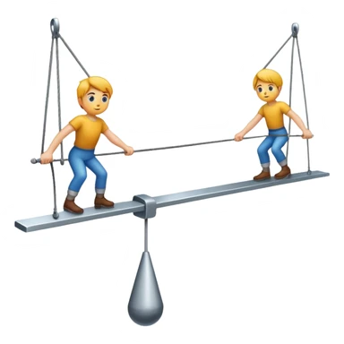 tightrope between two things
 sticker