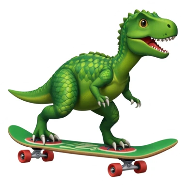 Dinosaur on a skateboard sticker