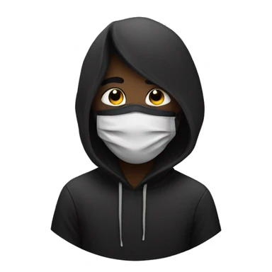 emo person with a covid mask sticker