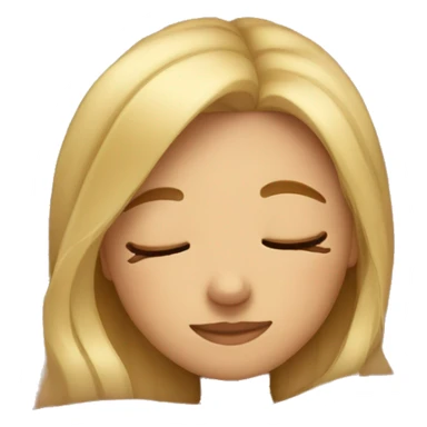 Cozy blonde girl sleeping sticker