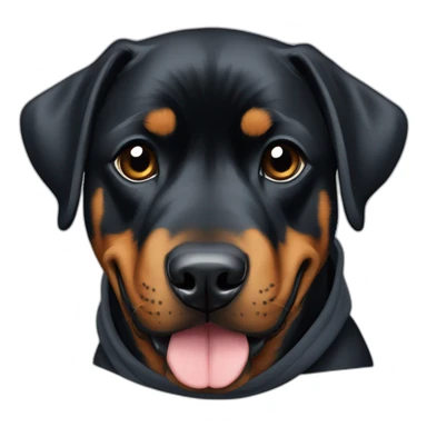 Rottweiler with hoodie sticker