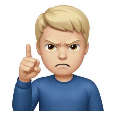 boy angrey adn pointing towards the user saying you sticker