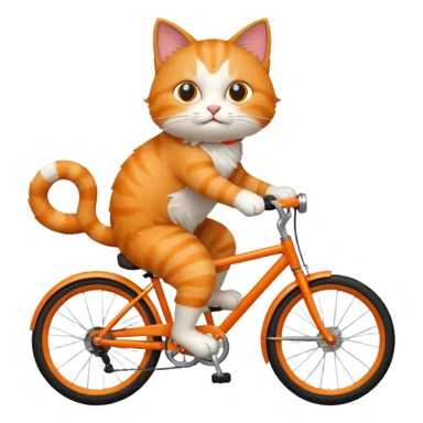 cat riding bike sticker