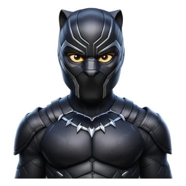 black panther marvel superhero full mask upper body shot sticker
