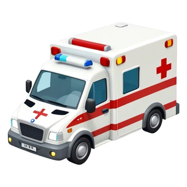 isometric british ambulance  sticker