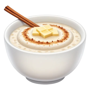 rice porridge with butter and cinnamon sugar sticker